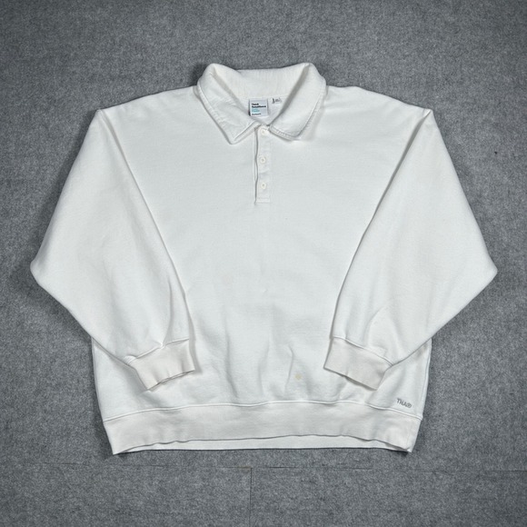 TNA Tops - TNA Sweatfleece pullover Polo Sweatshirt Women's XXL 2XL White Cozy Fleece